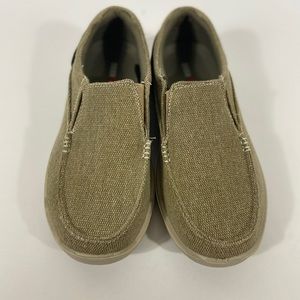 Deer Stags Brown Canvas Slip On Shoes 4